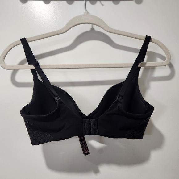 Victoria's Secret Black Lace Lined Demi Bra Size 32DD - Picture 3 of 4